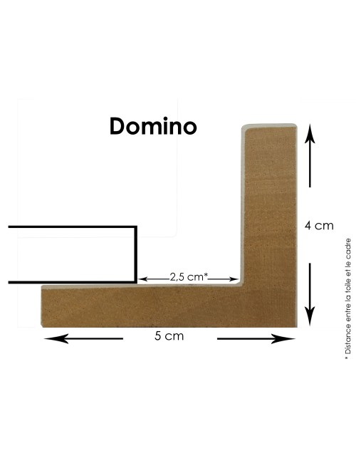 Domino wit gelakt lijst 03P...