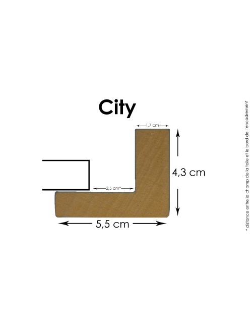 Stadsframe Crème 10M 55x33cm