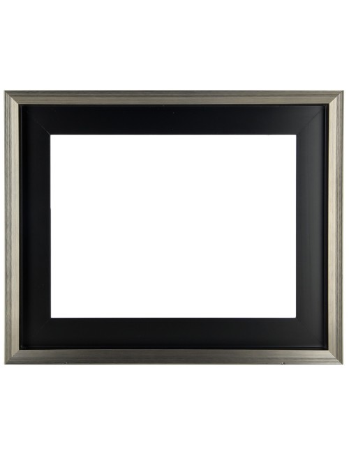 Cadre Caisse américaine en bois, Satinée Noire ,Format carré 70 x